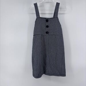Lily Bleu‎ Kids Dress Gingham Plaid Black White Button Front Size 6